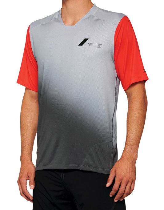 100% Celium Short Sleeve MTB Jersey - Racer Red - 2022 Racer Red Small