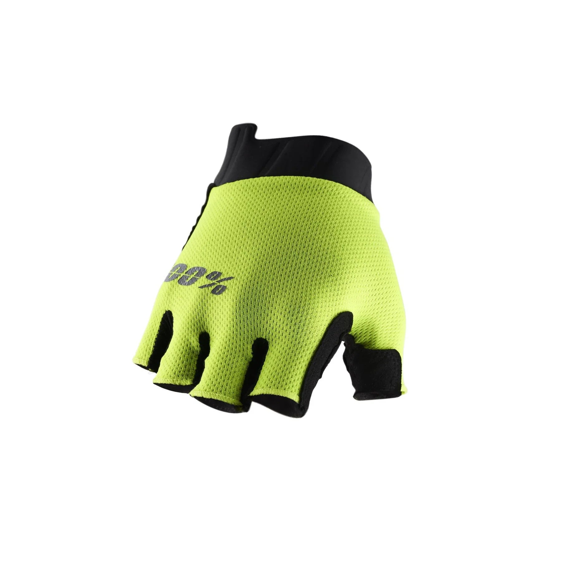 100% Exceeda Gel Short Finger XC Glove - Fluo Yellow Fluo Yellow Large