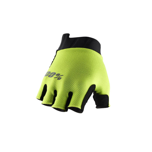 100% Exceeda Gel Short Finger XC Glove - Womens - Fluo Yellow Fluo Yellow Large