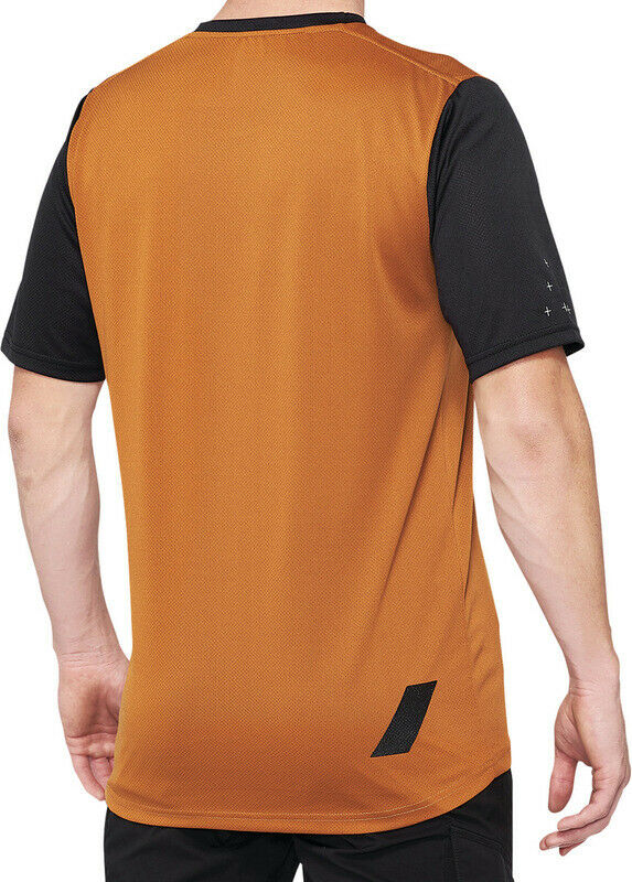100% Ridecamp Short Sleeve MTB Jersey - Terracotta-Black - 2022