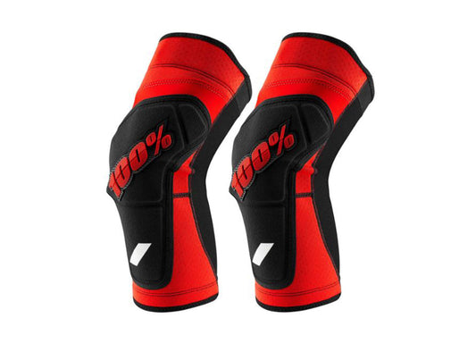 100% Ridecamp Knee Guard - Red-Black Red - Black Small