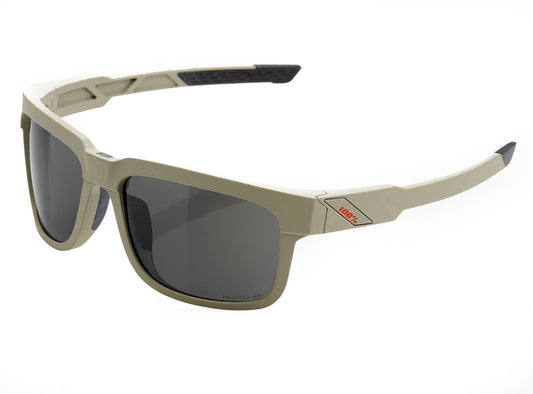 100% Type-S - Soft Tact Quicksand Performance Sunglasses - Gray PEAKPOLAR Lens Cream