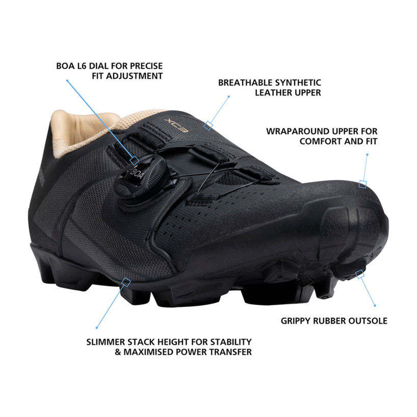 Shimano XC300 SPD MTB Shoe - Womens - Black