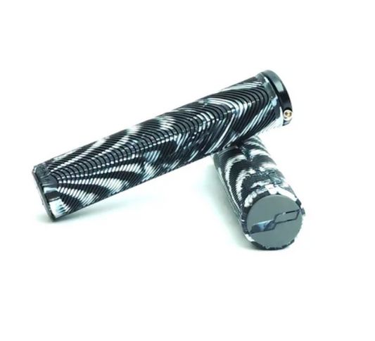 The Sensus Cloudwave Lock-On MTB Grip - EMJ Signature - Black-White Swirl