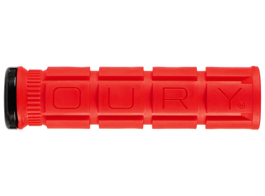 Oury V2 Single-Sided Lock-On Grips - Candy Red Candy Red