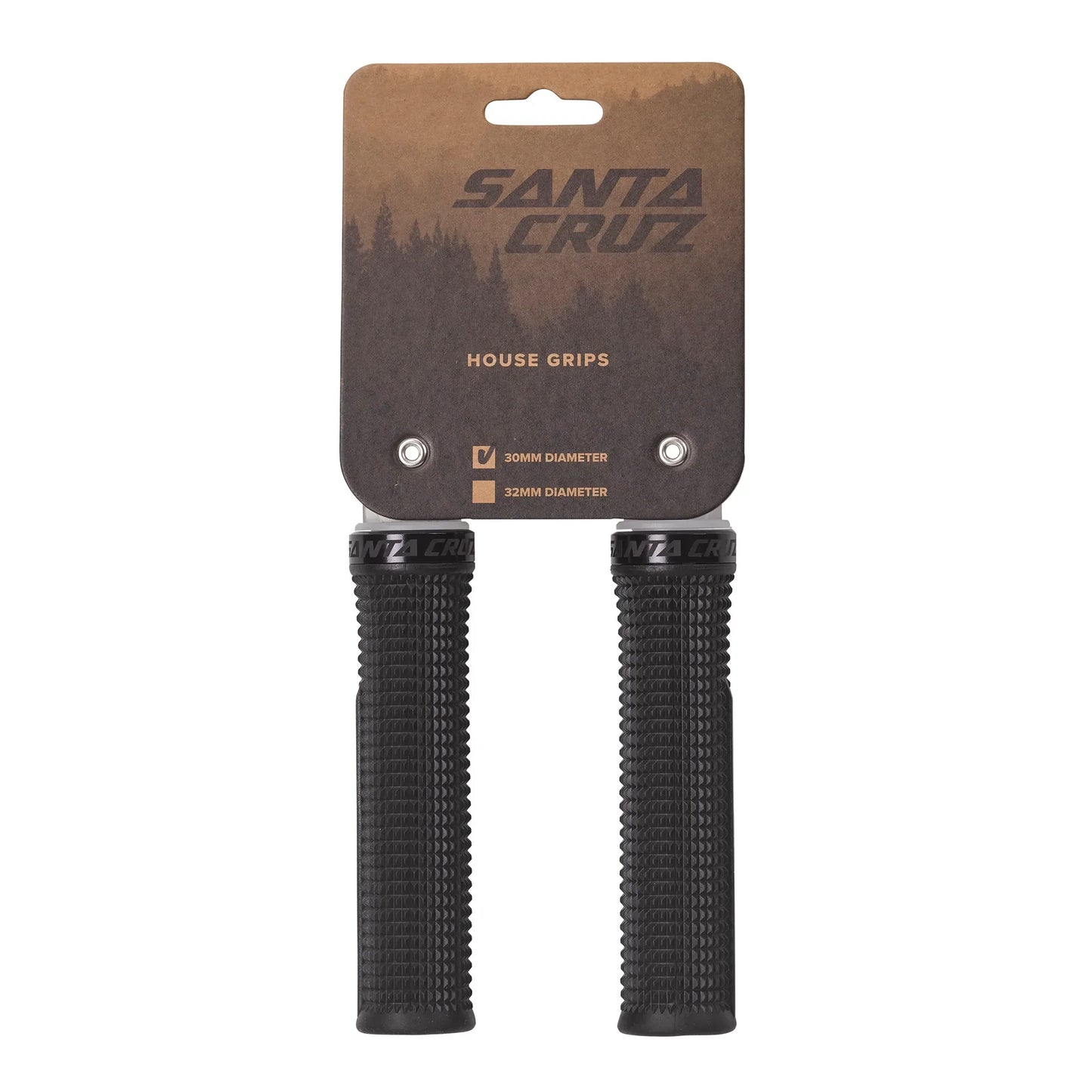 Santa Cruz House Grips - 30mm - Black Black