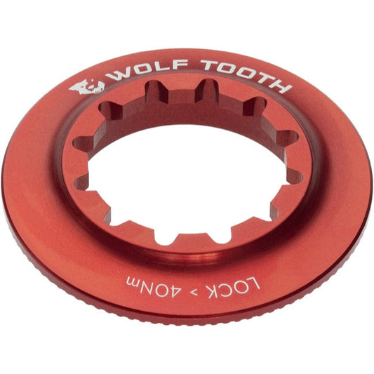 Wolf Tooth Components Centerlock Rotor Lockring - Internal Splined - Red