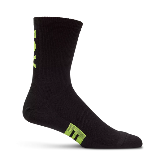 Fox Racing 6" Flexair Merino Sock - Black-Yellow