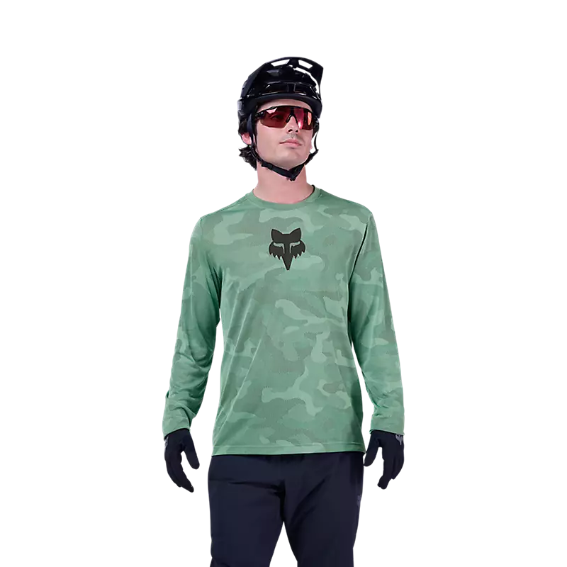 Fox Racing Ranger Tru Dri Long Sleeve MTB Jersey - Pine
