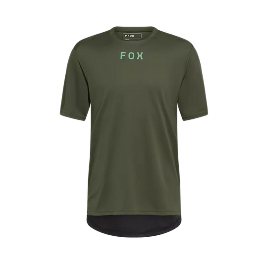 Fox Racing Ranger Short Sleeve MTB Jersey - Wordmark - Dark Sage
