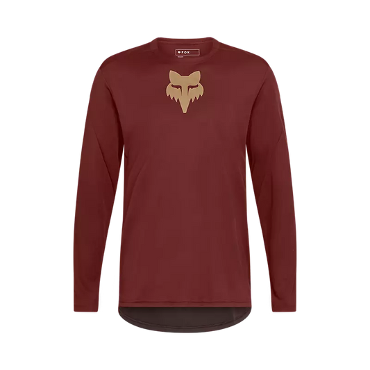 Fox Racing Ranger Long Sleeve MTB Jersey - Fox Head - Rust