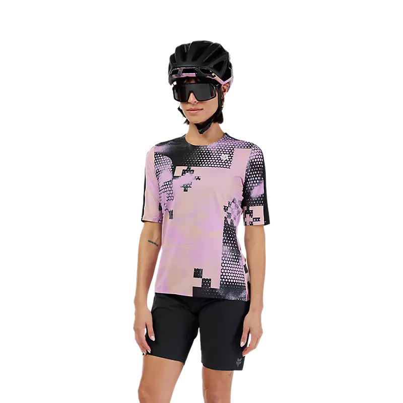 Fox Racing Flexair Ascent Short Sleeve MTB Jersey - Pulse - Womens - Desert Rose