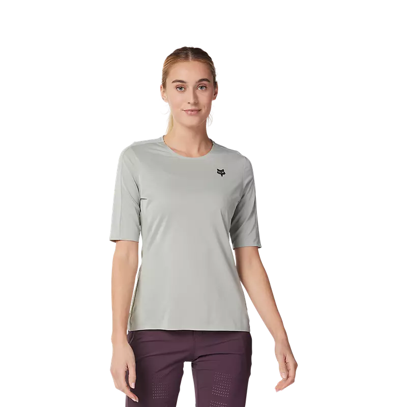 Fox Racing Flexair Ascent Short Sleeve MTB Jersey - Womens - Gray Vintage