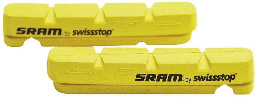 SRAM Force/Rival/Red Road Brake Pad Inserts - Yellow Yellow Carbon Rims