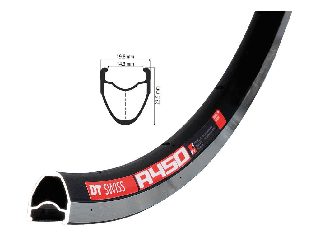 DT Swiss R 450 700c Road Rim - Black