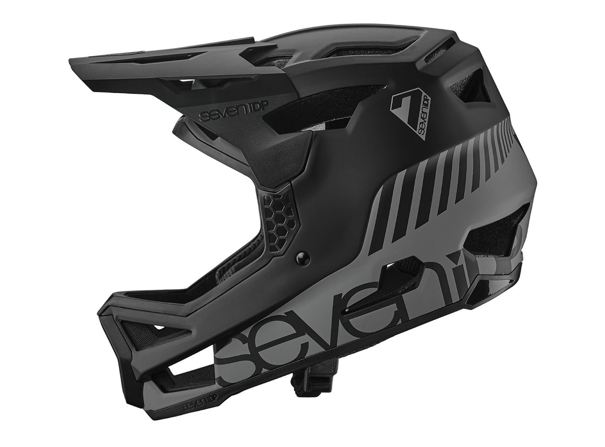 7 iDP Project 23 Fiberglass Full Face Helmet - Graphite-Black - 2022 Graphite - Black X-Small