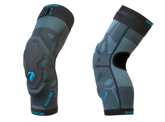 7 iDP Project Knee Pads - Black-Blue-Gray Black - Blue - Gray Small
