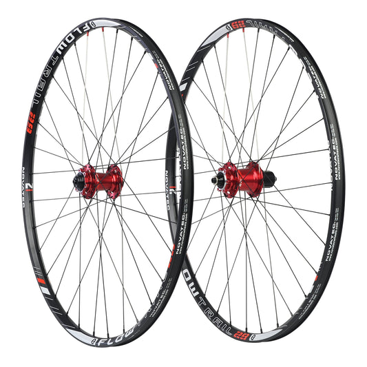 Novatec Wheelset D881SB Hub on 29" Flow Trail Rim - Pair Black 12x100mm Front & 12x142mm Rear - 32h