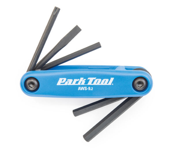 Park Tool Fold-Up Hex Wrench and Screwdriver Set AWS-9.2 Blue