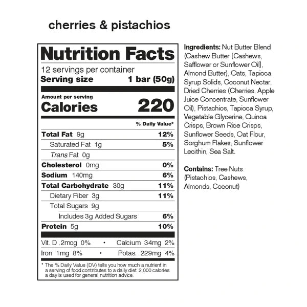 Skratch Labs Anytime Energy Bar - Cherry Pistachio