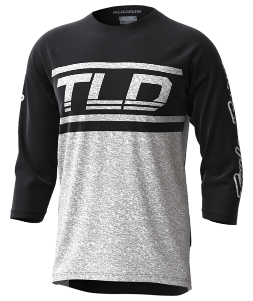 Troy Lee Designs Ruckus 3/4 Sleeve MTB Jersey - Bars - Black-Off White - 2022 Black - Off White Small