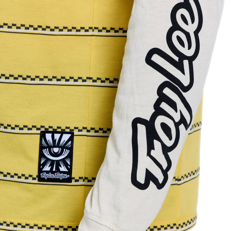 Troy Lee Designs Skyline Fakie Long Sleeve Ride Tee - Stripe - Butter