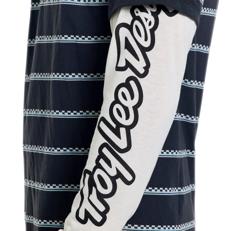 Troy Lee Designs Skyline Fakie Long Sleeve Ride Tee - Stripe - Carbon