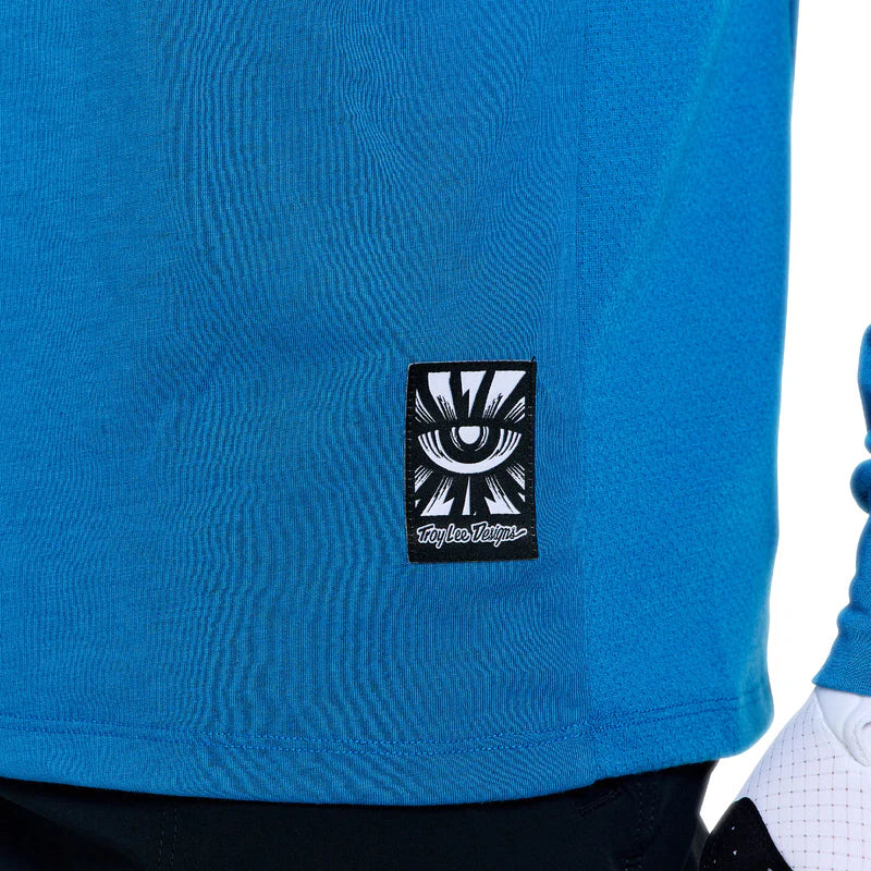 Troy Lee Designs Skyline Long Sleeve Ride Tee - One Eye - Aero Blue
