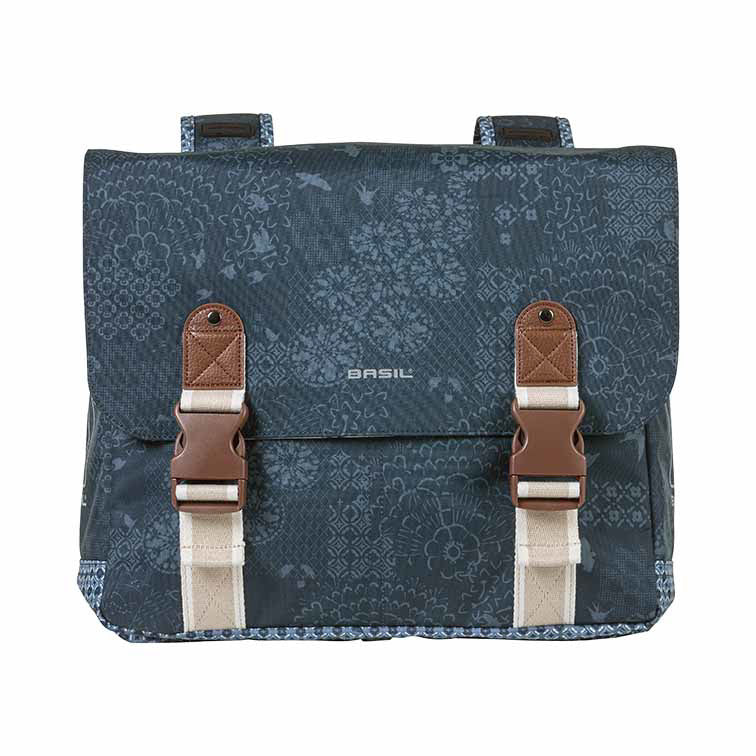 Basil Bohème Double Pannier Bag - Blue