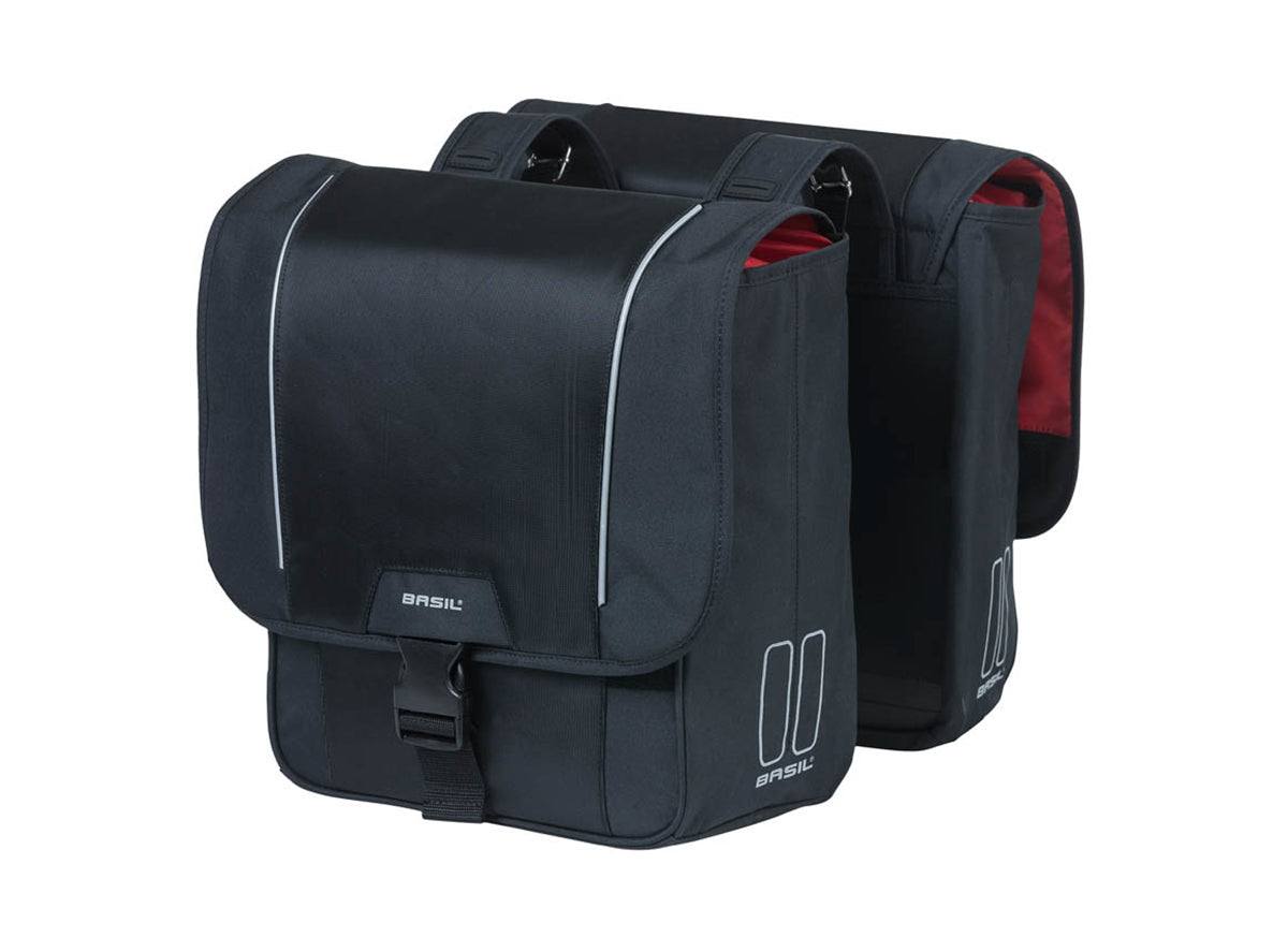 Basil Sport Double Pannier - Black Black
