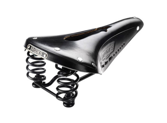 Brooks England Flyer Classic Leather Saddle - Carved - Black Black