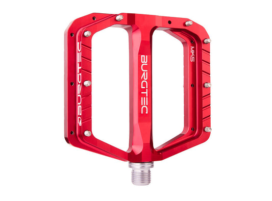 Burgtec Penthouse MK5 Flat Pedals - Race Red Race Red