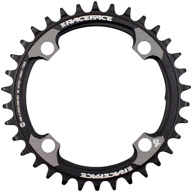 Race Face 12 Spd Chainring - Black Black 34t - 104 BCD