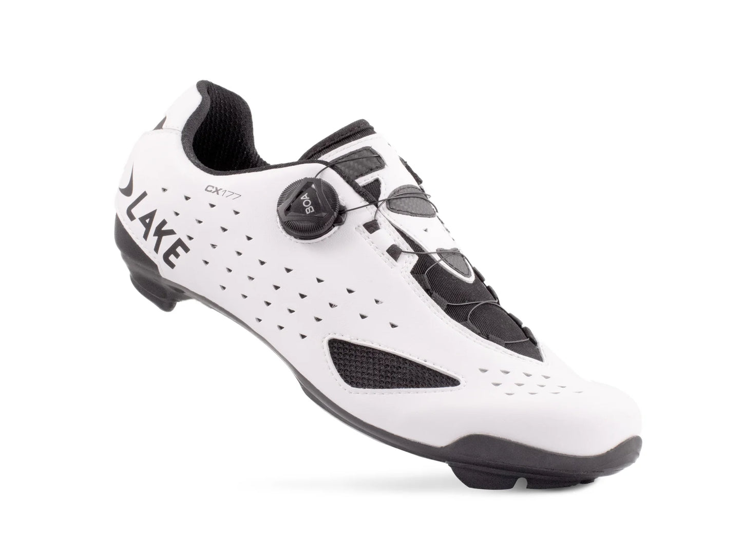 Lake CX177 Road Shoe - White-Black