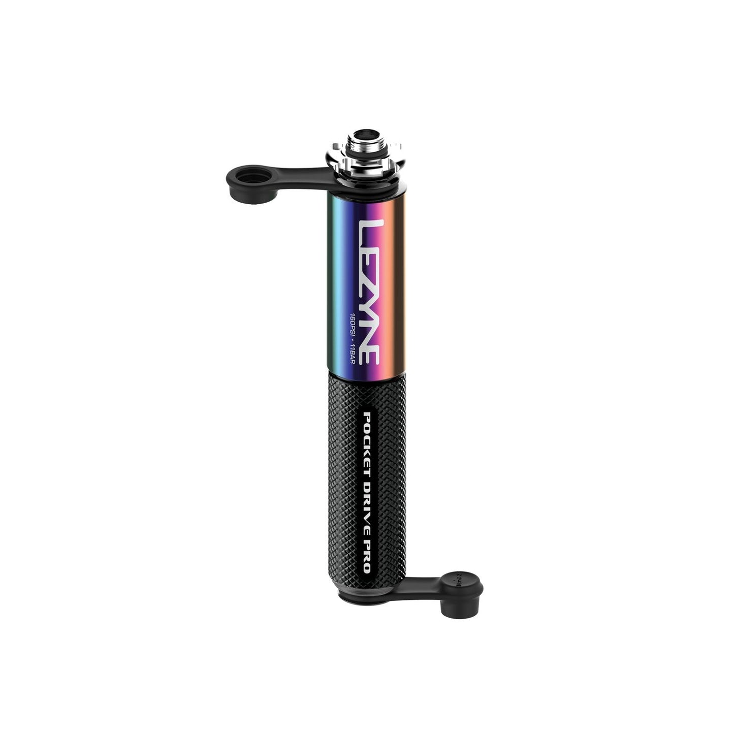 Lezyne Pocket Drive Pro Neo Mini Pump Metallic - Black Presta / Schrader