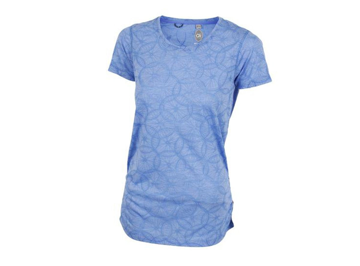 Club Ride Wheel Cute Short Sleeve MTB Jersey - Womens - Glacier Blue Glacier Blue Small