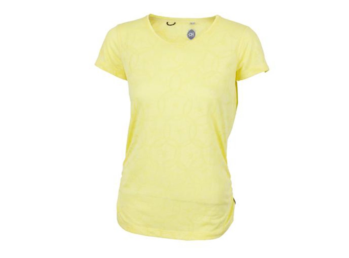 Club Ride Wheel Cute Short Sleeve MTB Jersey - Womens - Yellow Yellow Large