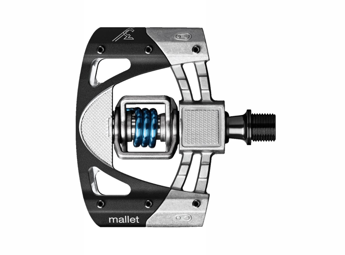 Crank Brothers Mallet 3 MTB Pedals - Silver-Black-Blue Silver - Black - Blue