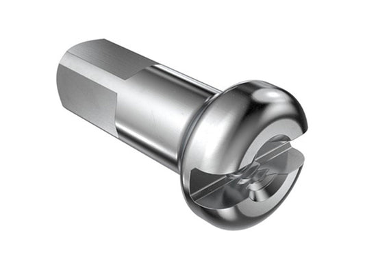 DT Swiss 13 Gauge Brass Nipples - 12mm - Silver