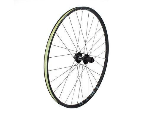 DT Swiss 350 on WTB Asym i19 TCS 27.5" MTB Wheel - Rear Black 12x142mm - 28h - Shimano HG DT DB Spokes - Gray Decals - Tubeless tape included - Valve not included