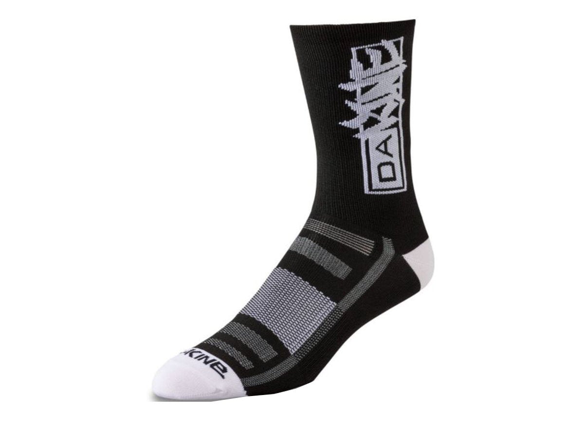Dakine Singletrack Crew Sock - Black-White Vandal - 2021 Black - White Vandal Medium/Large