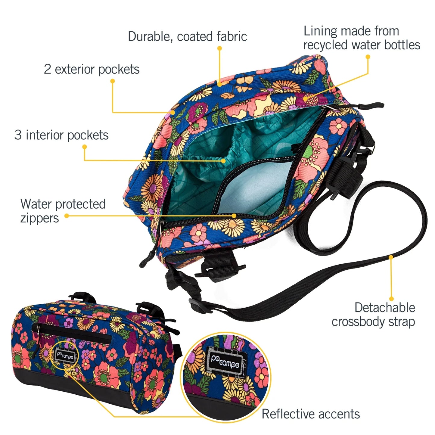 Po Campo Domino Handlebar Bag - Meadow