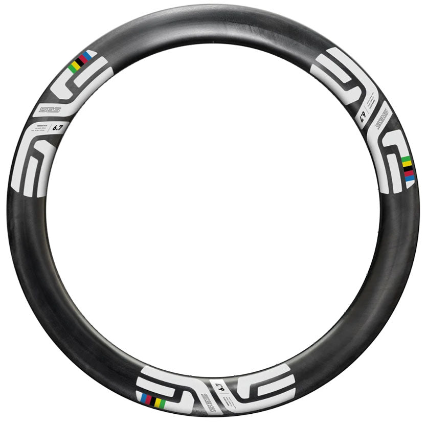 ENVE SES 6.7 700c Carbon Road Rim - Rear - Black-White
