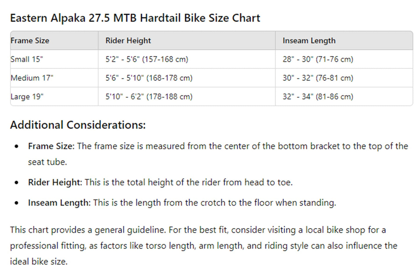 Eastern Alpaka 27.5 MTB Hardtail Bike - Blue