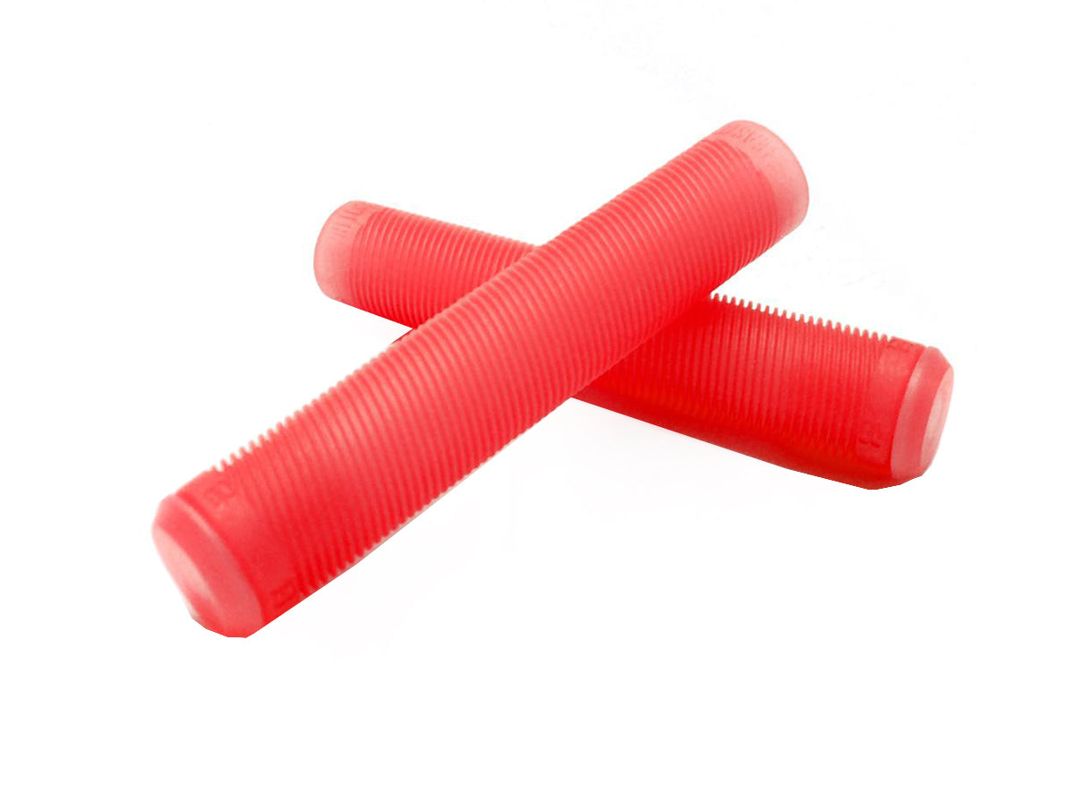 Eastern Riblet Flangeless BMX Grips - Trans Red Trans Red