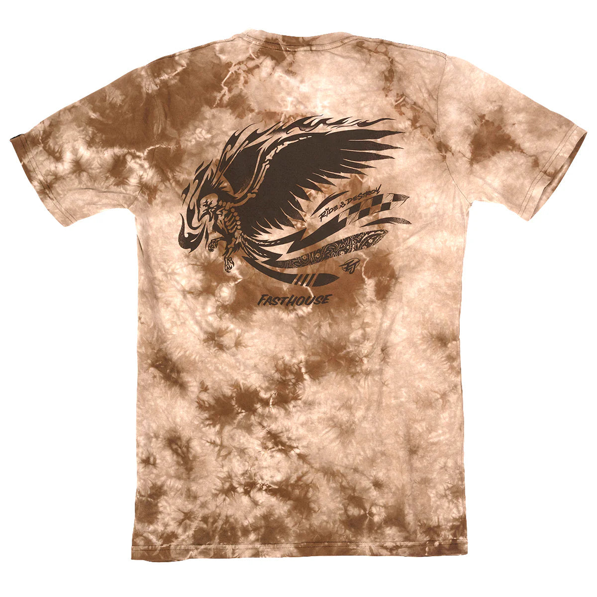 Fasthouse Emil Johansson Live and Enjoy Tee - Tie Dye Brown-White