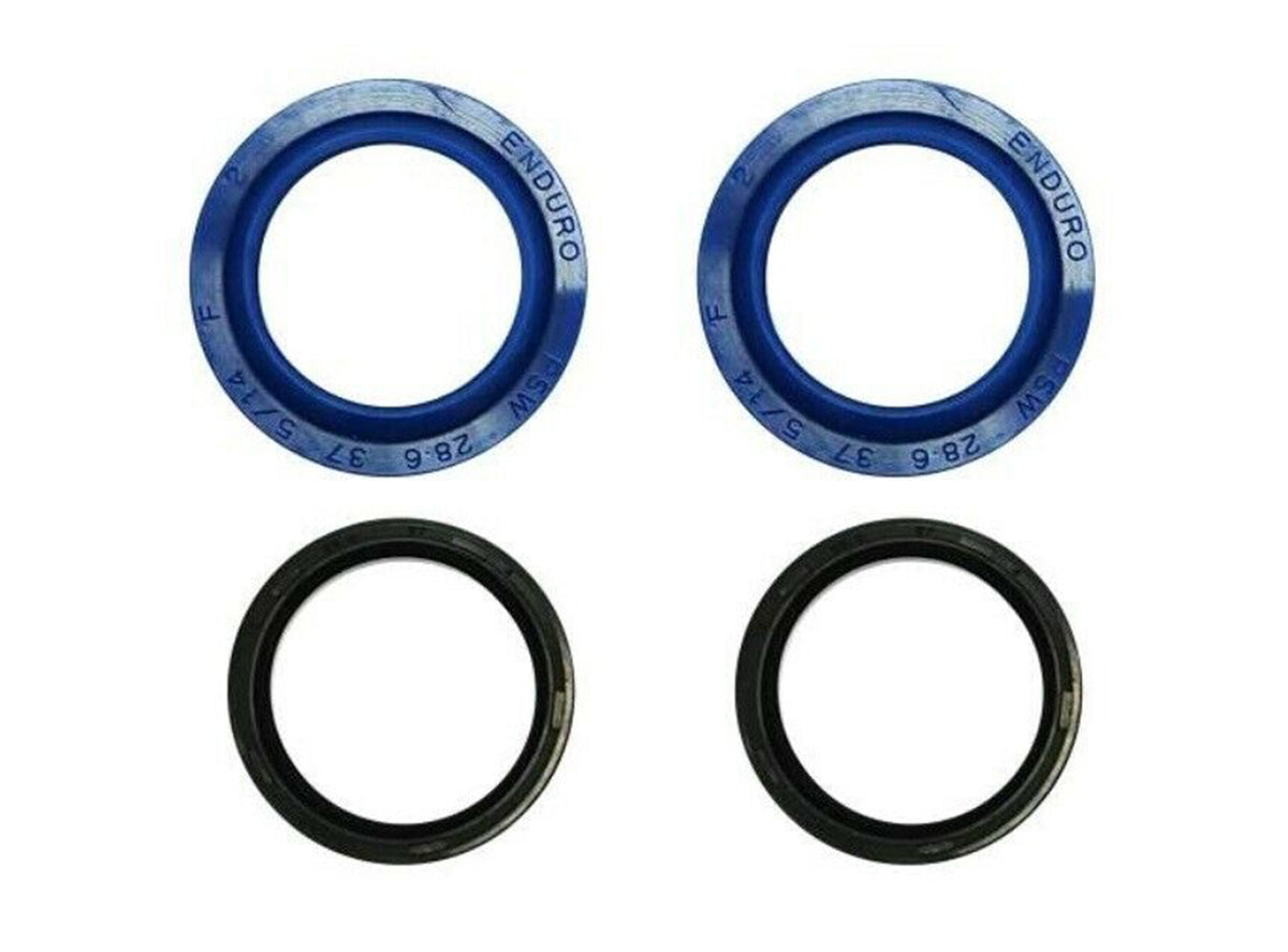 Enduro HyGlide Fork Seals - Rockshox Black - Blue Rockshox 35mm