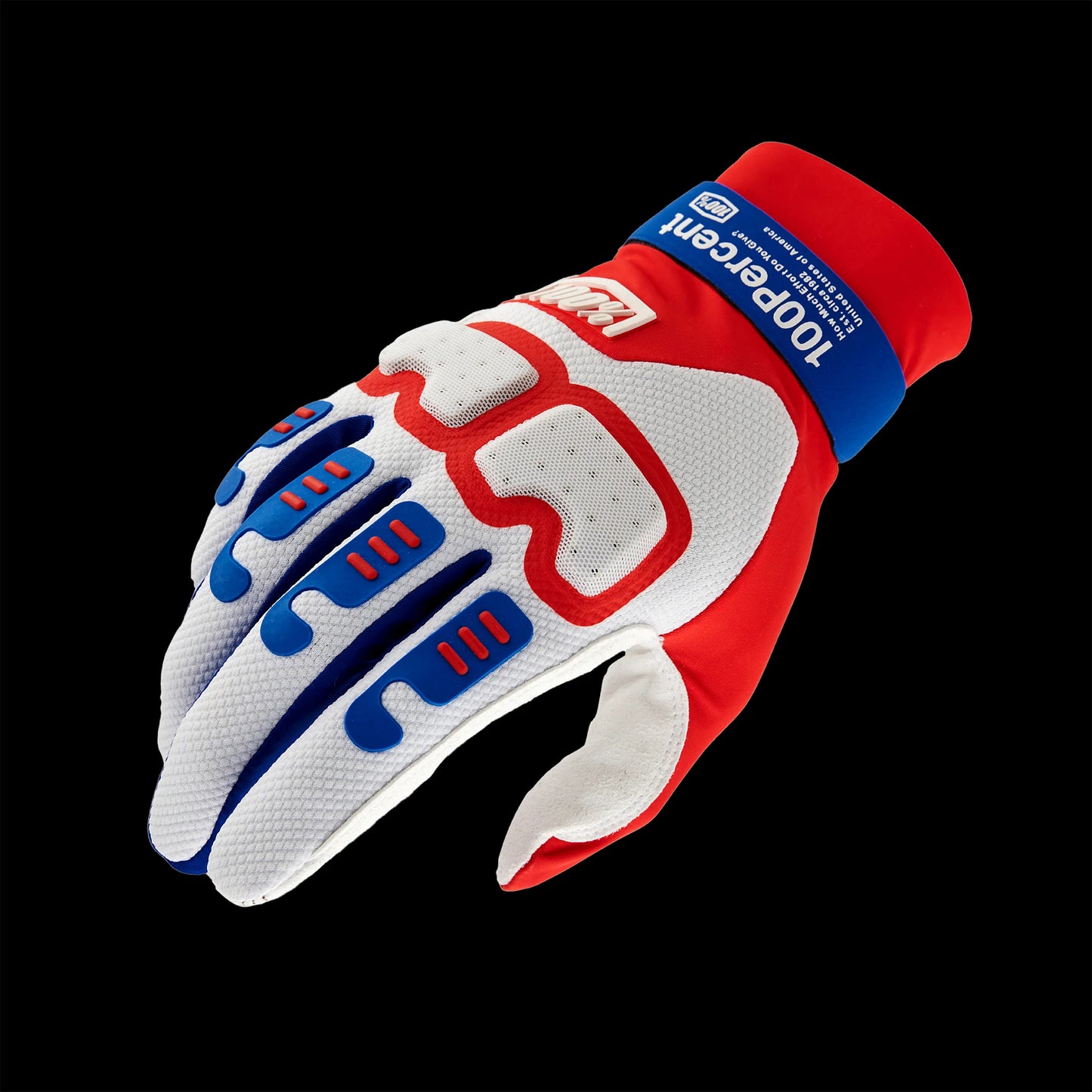 100% Langdale Glove - Red-White-Blue