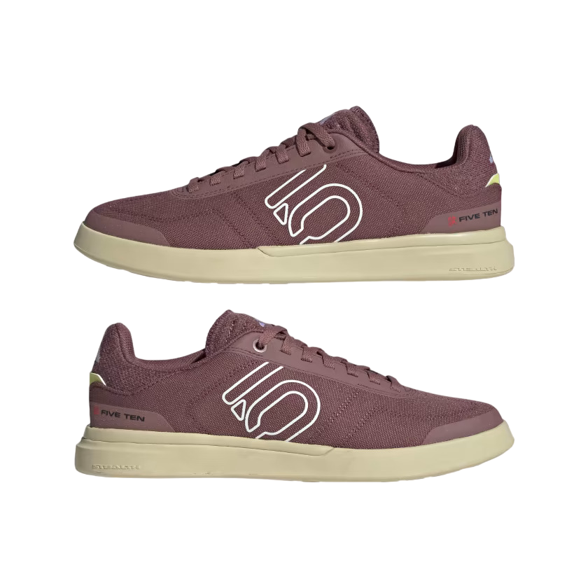 Five Ten Sleuth DLX Canvas Flat Pedal Shoe - Womens - Quiet Crimson-White-Core Black
