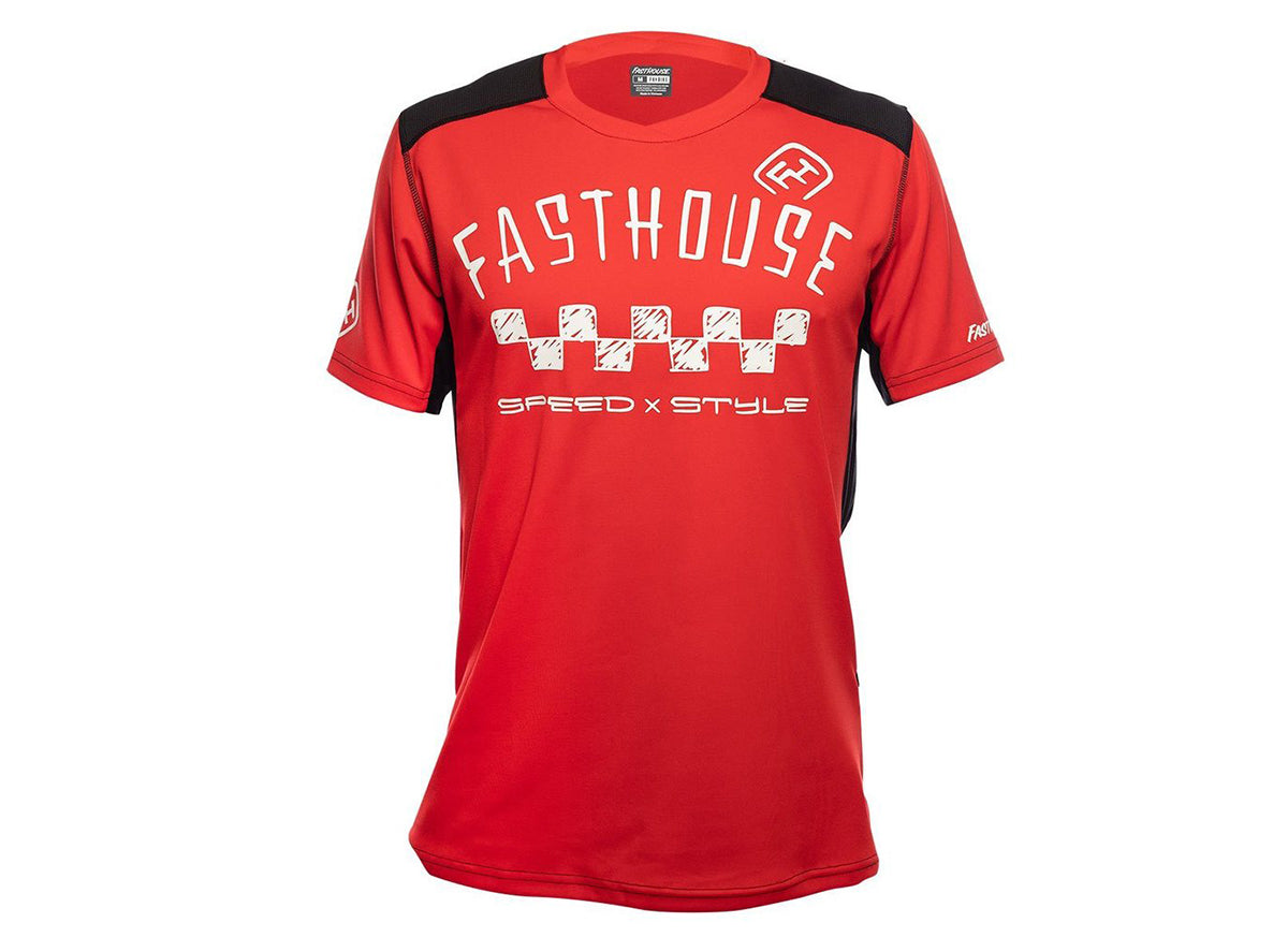 Fasthouse Alloy Nelson Short Sleeve Jersey - Youth - Red Red Small
